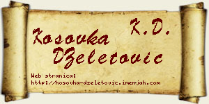 Kosovka DŽeletović vizit kartica